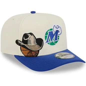Beżowo-niebieska czapka z zakrzywionym daszkiem snapback 9FIFTY A Frame Precurved Hardwood Classics Dallas Mavericks NBA od New 