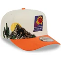 bezowo-pomaranczowa-zakrzywiona-czapka-snapback-9fifty-a-frame-precurved-hardwood-classics-phoenix-suns-nba-new-era
