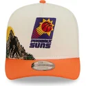 bezowo-pomaranczowa-zakrzywiona-czapka-snapback-9fifty-a-frame-precurved-hardwood-classics-phoenix-suns-nba-new-era