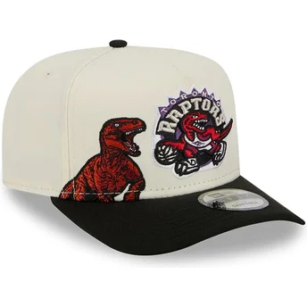 Beżowo-czarna zakrzywiona czapka snapback 9FIFTY A Frame Precurved Hardwood Classics Toronto Raptors NBA New Era