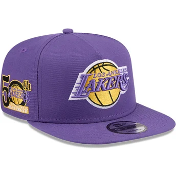 Fioletowa czapka z daszkiem snapback 9FIFTY A Frame Hardwood Classics Los Angeles Lakers NBA od New Era