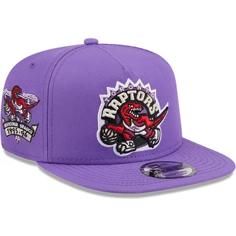 Fioletowa czapka z płaskim daszkiem snapback 9FIFTY A Frame Hardwood Classics Toronto Raptors NBA od New Era