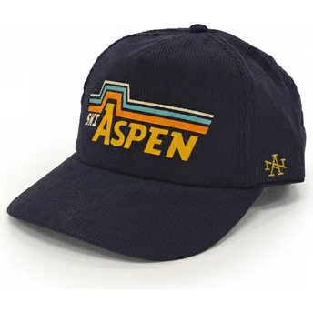 Granatowa czapka z zakrzywionym daszkiem snapback Aspen Printed Cord od American Needle