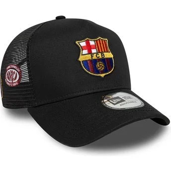 Czarna czapka trucker FC Barcelona LALIGA A Frame Patch od New Era