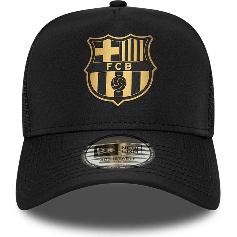 czarna-czapka-trucker-fc-barcelona-laliga-a-frame-gold-od-new-era