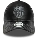 czarna-zakrzywiona-regulowana-czapka-dla-kobiet-fc-barcelona-laliga-9twenty-pu-leather-od-new-era
