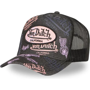 Czarna czapka trucker CAFE07 od Von Dutch