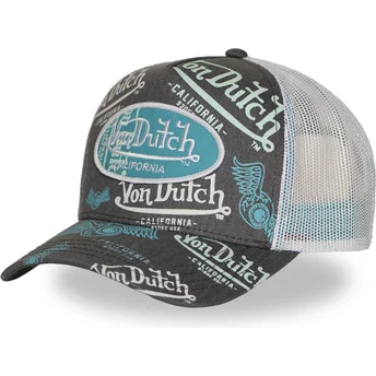 Czarna i biała czapka trucker CAFE10 od Von Dutch