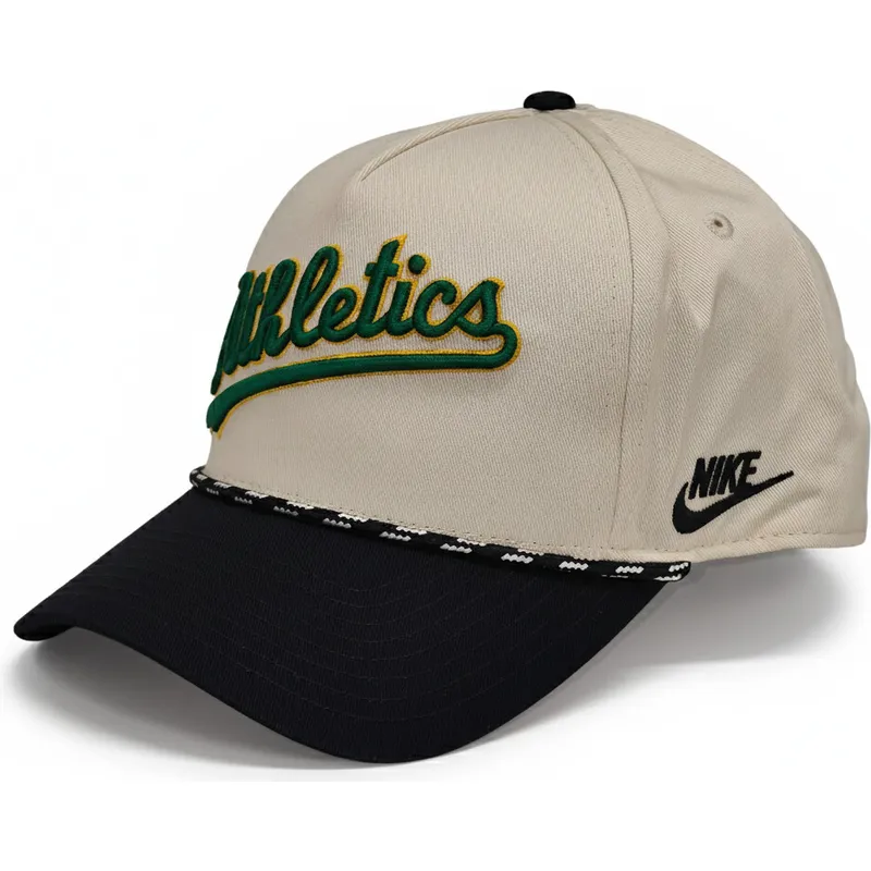 czapka-z-daszkiem-bezowo-czarna-snapback-rise-structured-oakland-athletics-mlb-od-nike