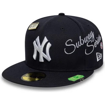Granatowa dopasowana czapka z daszkiem 59FIFTY Subway Series New York Yankees MLB New Era