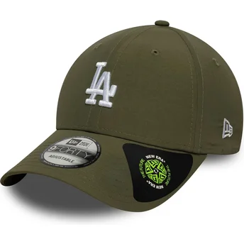 Zielona regulowana czapka z zakrzywionym daszkiem 9FORTY Recycled Midi Los Angeles Dodgers MLB New Era