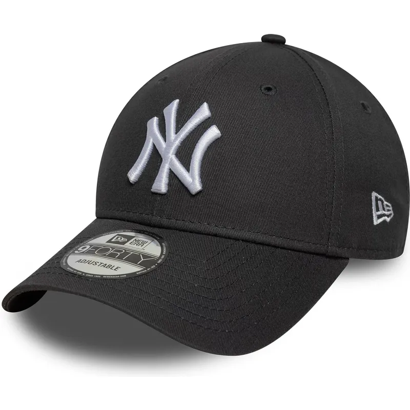 szara-regulowana-czapka-z-zakrzywionym-daszkiem-9forty-league-essential-new-york-yankees-mlb-new-era
