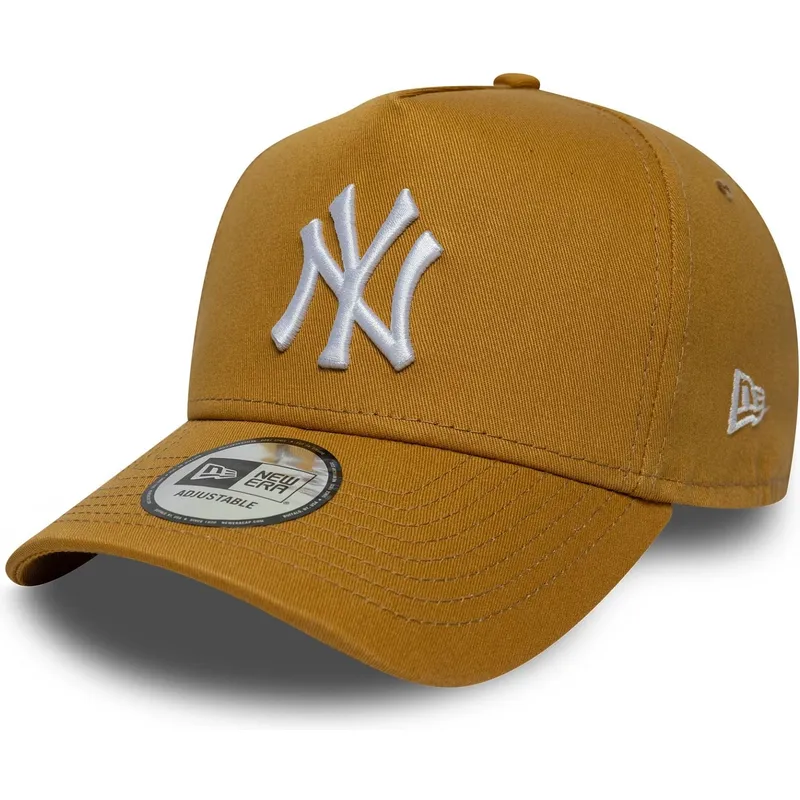 brazowa-czapka-z-daszkiem-snapback-9forty-e-frame-league-essential-new-york-yankees-mlb-new-era