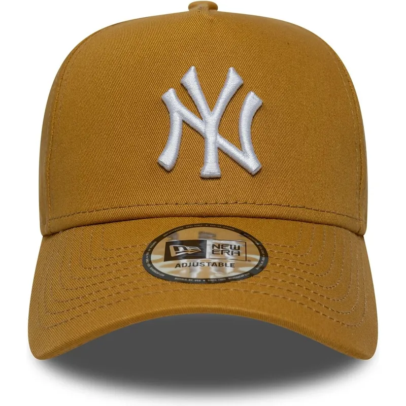 brazowa-czapka-z-daszkiem-snapback-9forty-e-frame-league-essential-new-york-yankees-mlb-new-era