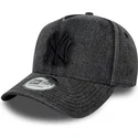 czarna-zakrzywiona-czapka-snapback-9forty-e-frame-denim-new-york-yankees-mlb-new-era