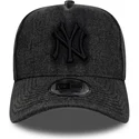 new-era-curved-brim-9forty-e-frame-denim-new-york-yankees-mlb-black-snapback-cap