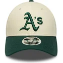 czapka-z-daszkiem-bezowo-zielona-snapback-9forty-m-crown-oakland-athletics-mlb-new-era