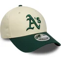 czapka-z-daszkiem-bezowo-zielona-snapback-9forty-m-crown-oakland-athletics-mlb-new-era