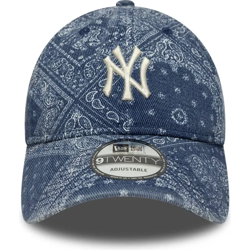 niebieska-regulowana-czapka-z-zakrzywionym-daszkiem-9twenty-washed-paisley-new-york-yankees-mlb-new-era
