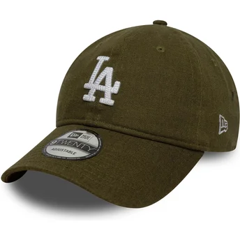 Zielona regulowana czapka z zakrzywionym daszkiem 9TWENTY Linen Los Angeles Dodgers MLB New Era