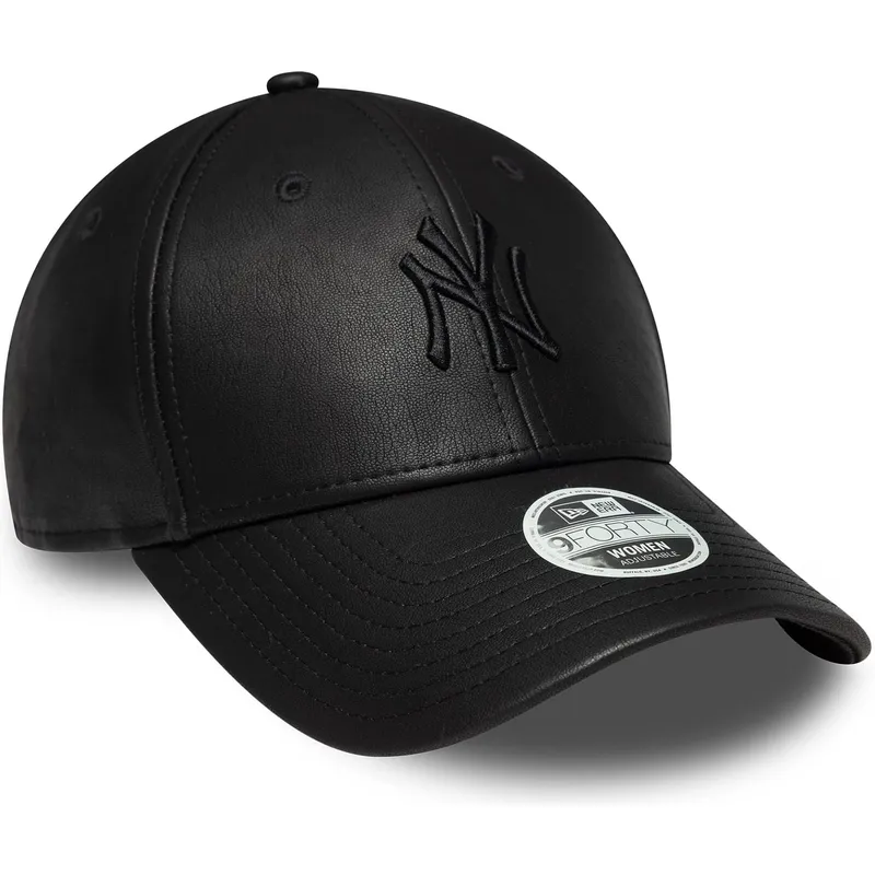 czarna-zakrzywiona-czapka-regulowana-z-czarnym-logo-dla-kobiet-9forty-pu-new-york-yankees-mlb-new-era