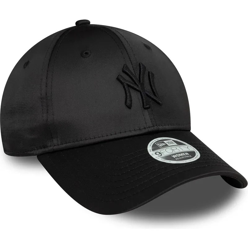 czarna-zakrzywiona-czapka-snapback-z-czarnym-logo-dla-kobiet-9forty-satin-new-york-yankees-mlb-new-era