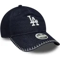 granatowa-regulowana-czapka-z-zakrzywionym-daszkiem-dla-kobiet-9twenty-denim-stitch-los-angeles-dodgers-mlb-new-era