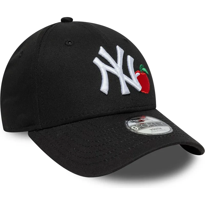 czarna-zakrzywiona-czapka-regulowana-dla-dzieci-9forty-fruit-icon-new-york-yankees-mlb-new-era