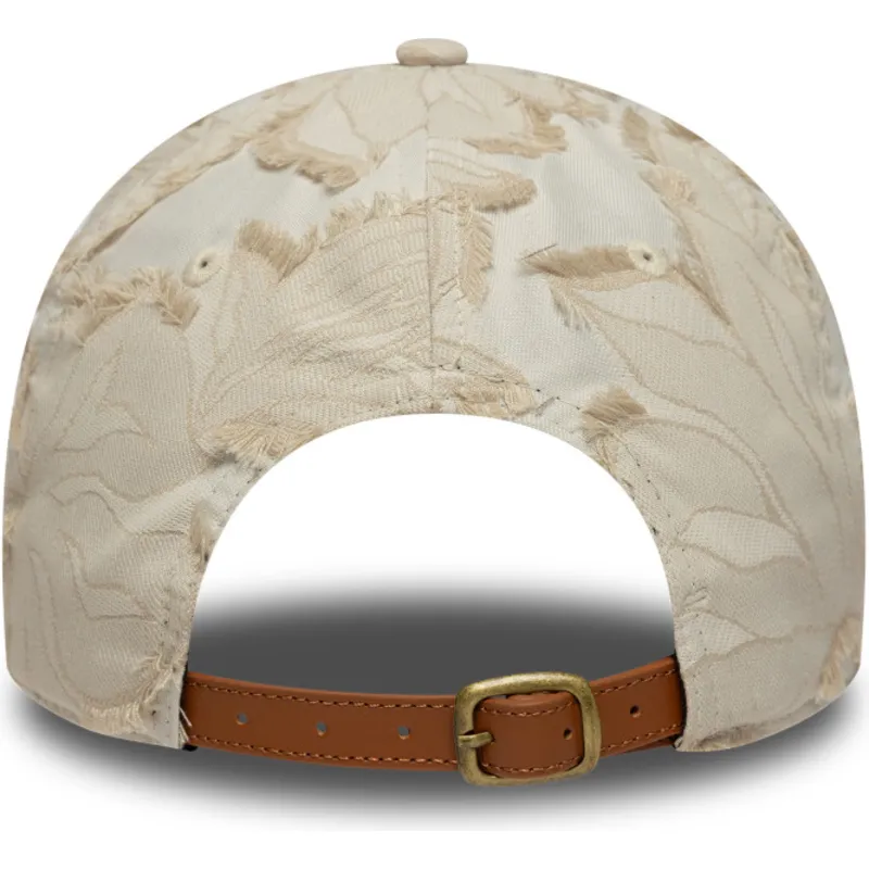 czapka-z-zakrzywionym-daszkiem-bezowa-regulowana-z-bezowym-logo-9twenty-img-floral-new-york-yankees-mlb-new-era