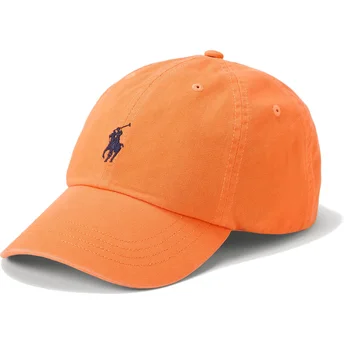 Gorra curva naranja ajustable Classic Sport Cotton Chino de Polo Ralph Lauren