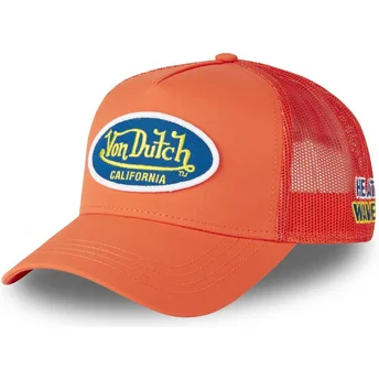 Czapka trucker pomarańczowa POLY10 Von Dutch