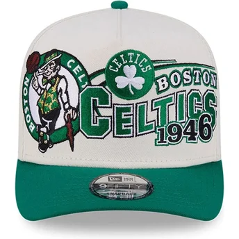 Beżowo-zielona czapka z daszkiem snapback 9FIFTY A Frame Classic Boston Celtics NBA New Era