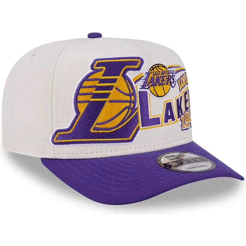czapka-z-daszkiem-bezowo-fioletowa-snapback-9fifty-a-frame-classic-los-angeles-lakers-nba-new-era