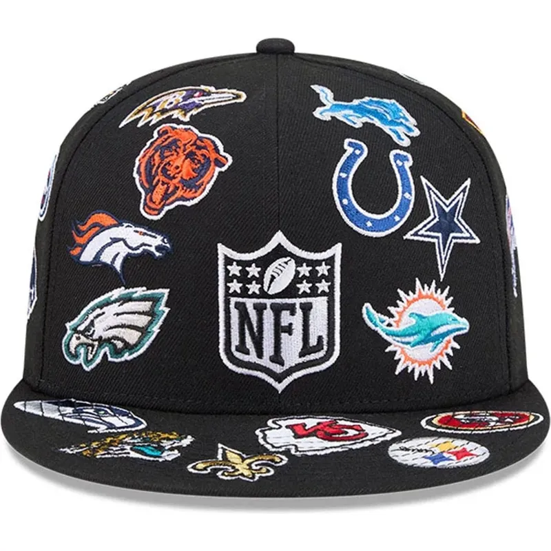gorra-plana-negra-ajustada-59fifty-all-over-de-nfl-de-new-era