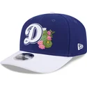 niebiesko-biala-czapka-z-zakrzywionym-daszkiem-snapback-9seventy-stretch-snap-flower-los-angeles-dodgers-mlb-new-era