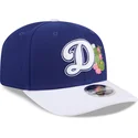niebiesko-biala-czapka-z-zakrzywionym-daszkiem-snapback-9seventy-stretch-snap-flower-los-angeles-dodgers-mlb-new-era