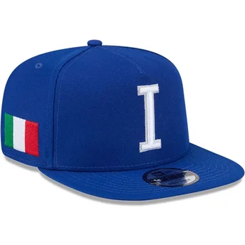 Niebieska płaska czapka snapback 9FIFTY A Frame Italy World Baseball Classic 2026 World Baseball Classic New Era