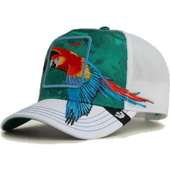 Czapka trucker zielona papuga Guapo Honduras Macaw The...