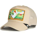 czapka-trucker-bezowa-kogut-get-that-worm-greener-grass-the-farm-od-goorin-bros
