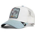 czapka-trucker-biala-i-niebieska-kogut-cock-denim-rooster-the-farm-od-goorin-bros