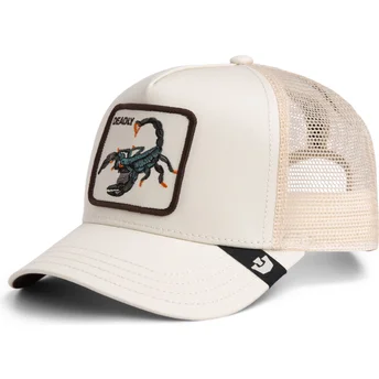 Czapka trucker beżowa skorpion Deadly Scorpion The Farm od Goorin Bros.