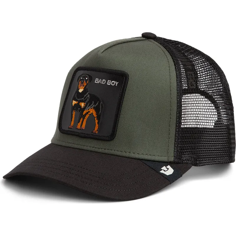 gorra-trucker-verde-y-negra-rottweiler-bad-boy-the-farm-de-goorin-bros