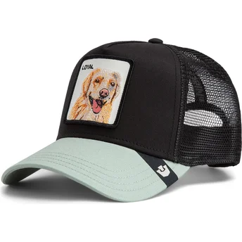 Czapka trucker czarna i zielona pies labrador retriever The Loyal Dog The Farm od Goorin Bros.