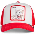 gorra-trucker-blanca-y-roja-para-nino-tigre-rush-wild-the-farm-de-goorin-bros