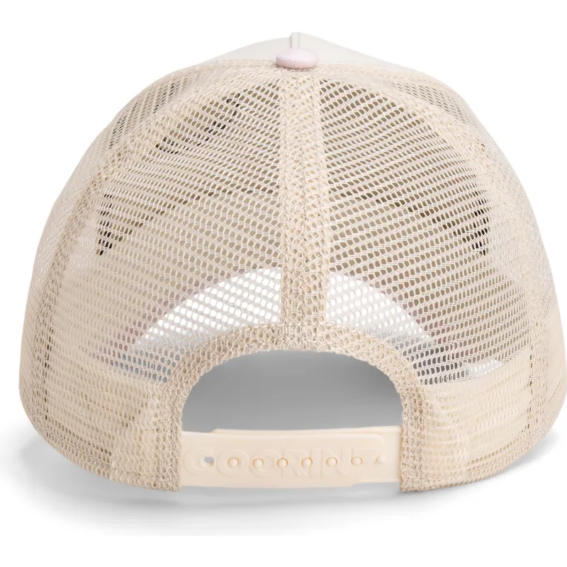 gorra-trucker-beige-y-rosa-calavera-the-cancelled-skull-whisper-the-farm-de-goorin-bros