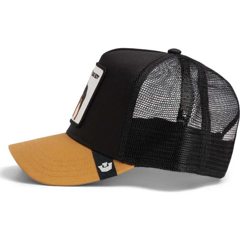 czapka-trucker-czarna-i-brazowa-pies-rottweiler-bad-boy-the-farm-od-goorin-bros