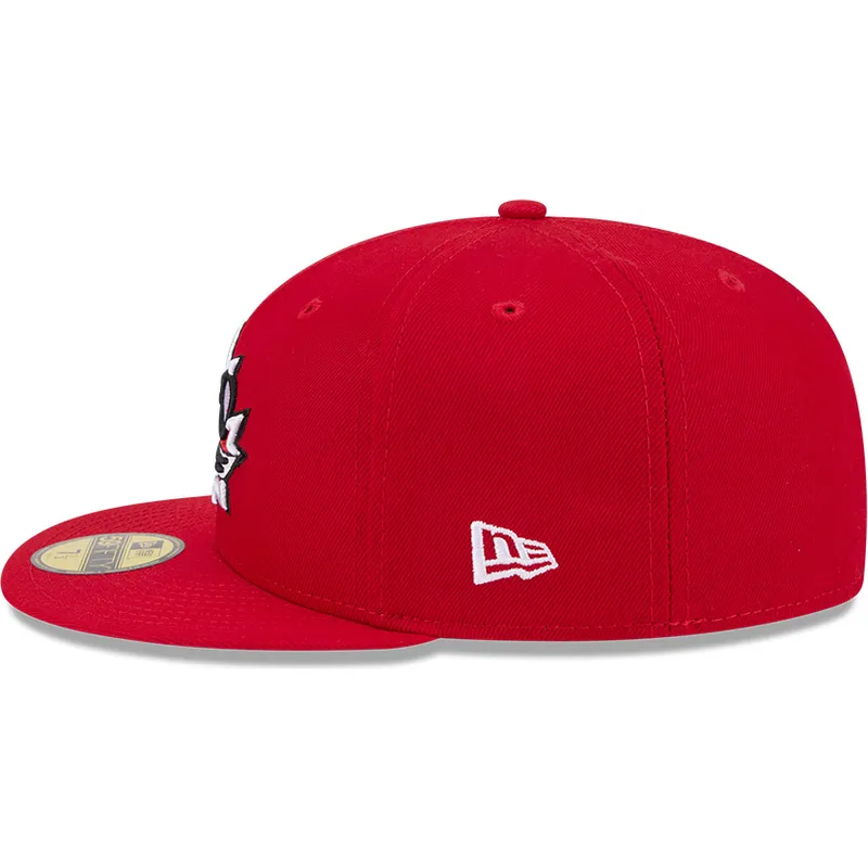 czerwona-dopasowana-czapka-z-plaskim-daszkiem-59fifty-canada-2026-world-baseball-classic-new-era