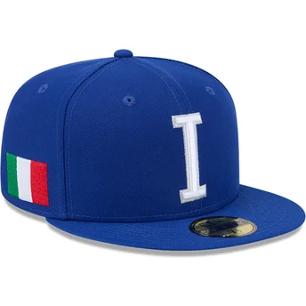 Gorra plana azul ajustada 59FIFTY Italy 2026 World Baseball Classic de New Era
