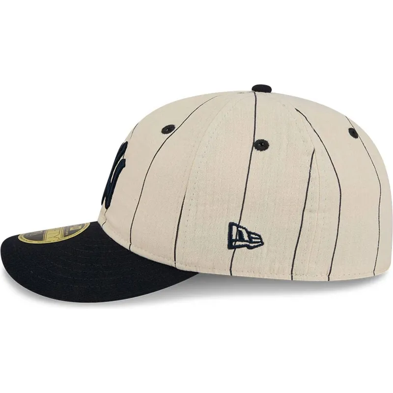 bezowa-dopasowana-czapka-z-zakrzywionym-daszkiem-59fifty-retro-crown-linen-new-york-yankees-mlb-new-era