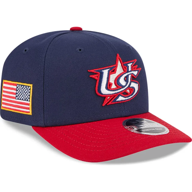 granatowo-czerwona-zakrzywiona-czapka-snapback-9seventy-stretch-snap-usa-2026-world-baseball-classic-new-era